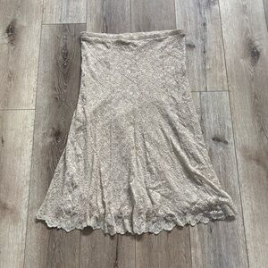 Emma James Cream Lace A-Line Skirt